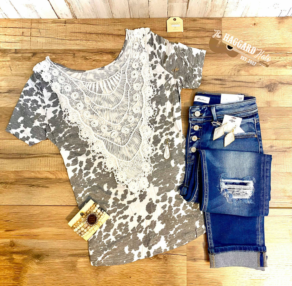 Cowhide Couture {Crochet} Top