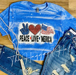 Peace | Love | 'Merica Tee