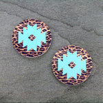 Leopard Aztec * Ceramic Car Coasters