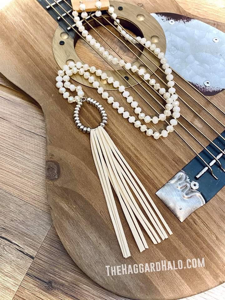 Ivory Tassel Beaded Necklace